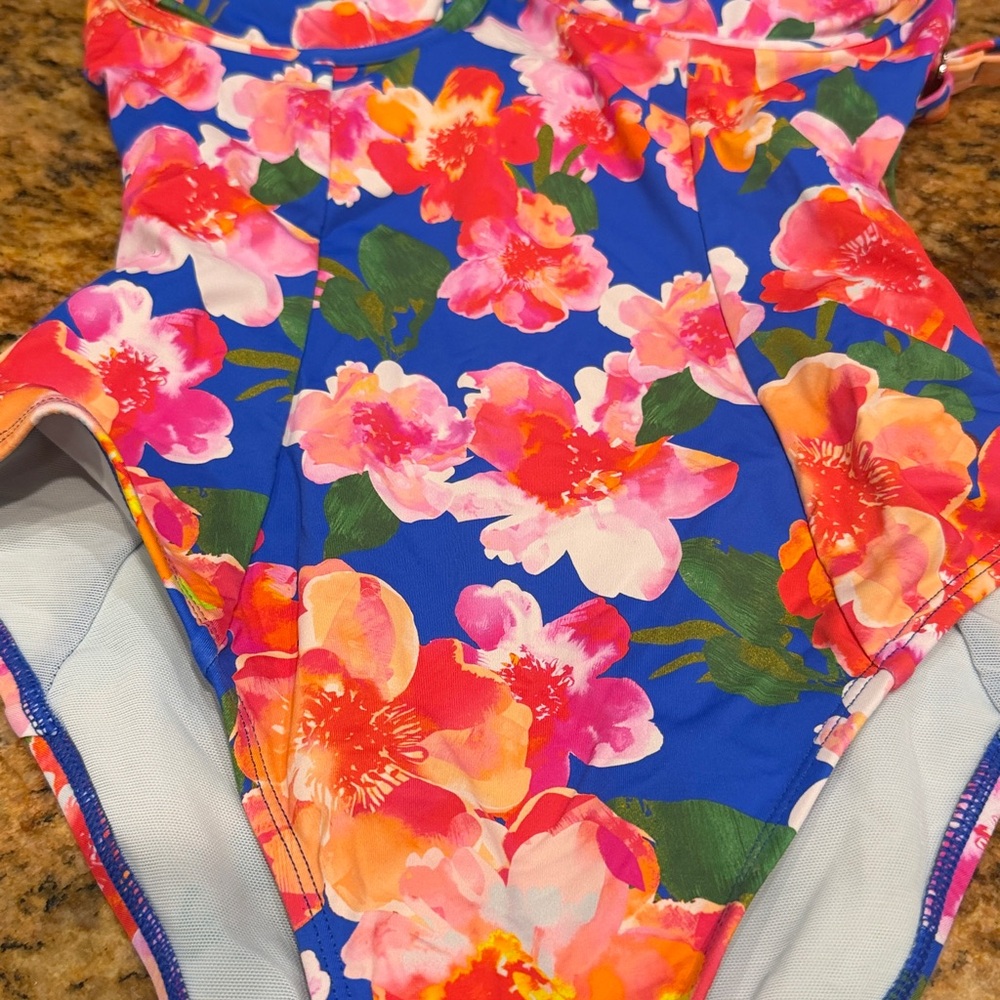 One Piece Swimsuit Tummy Control View 4